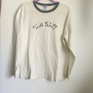 Old Navy Cream Long Sleeve Shirt